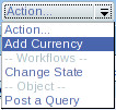 Add Currency Action Menu Screenshot