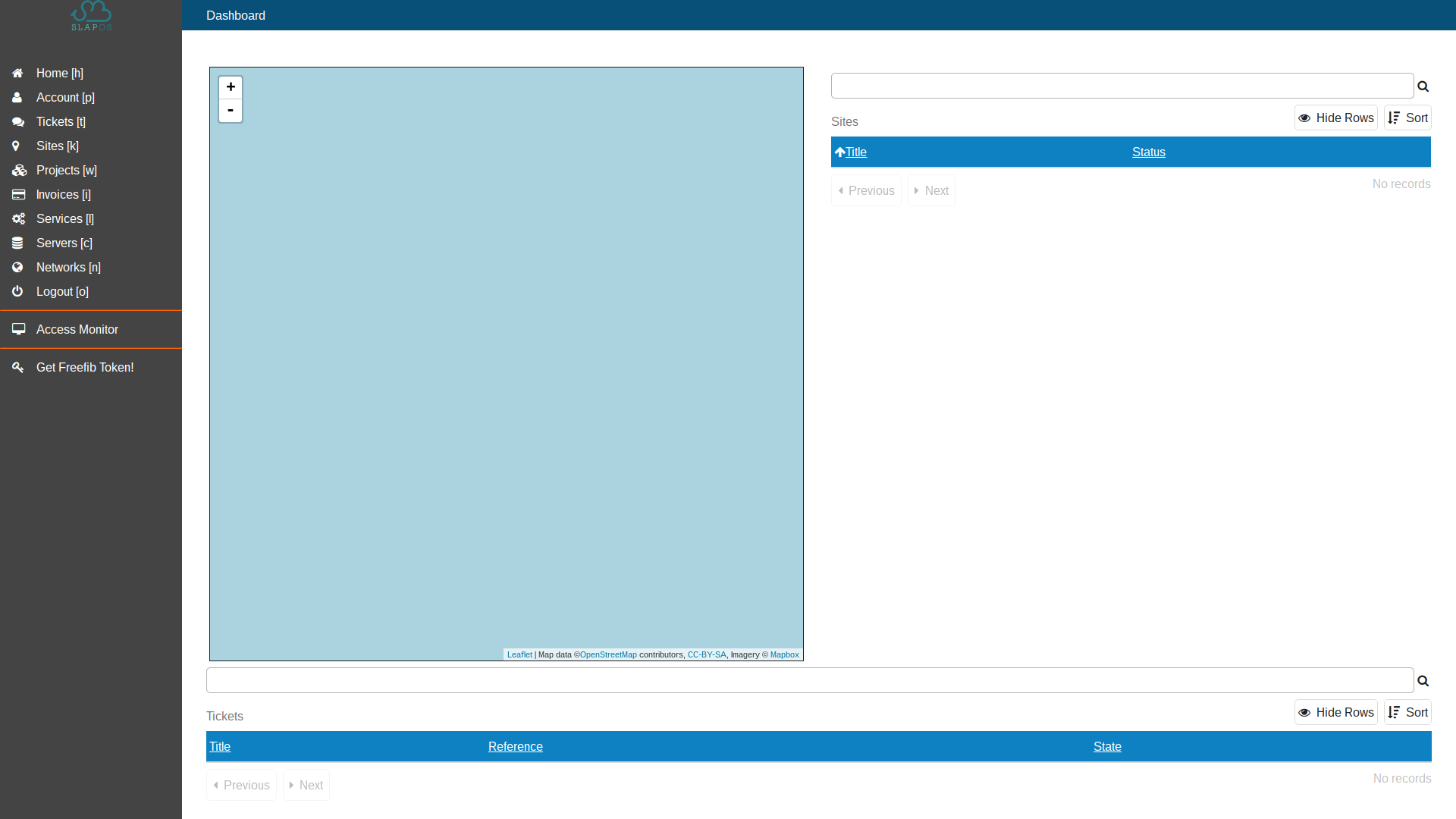 Vifib Interface - Dashboard