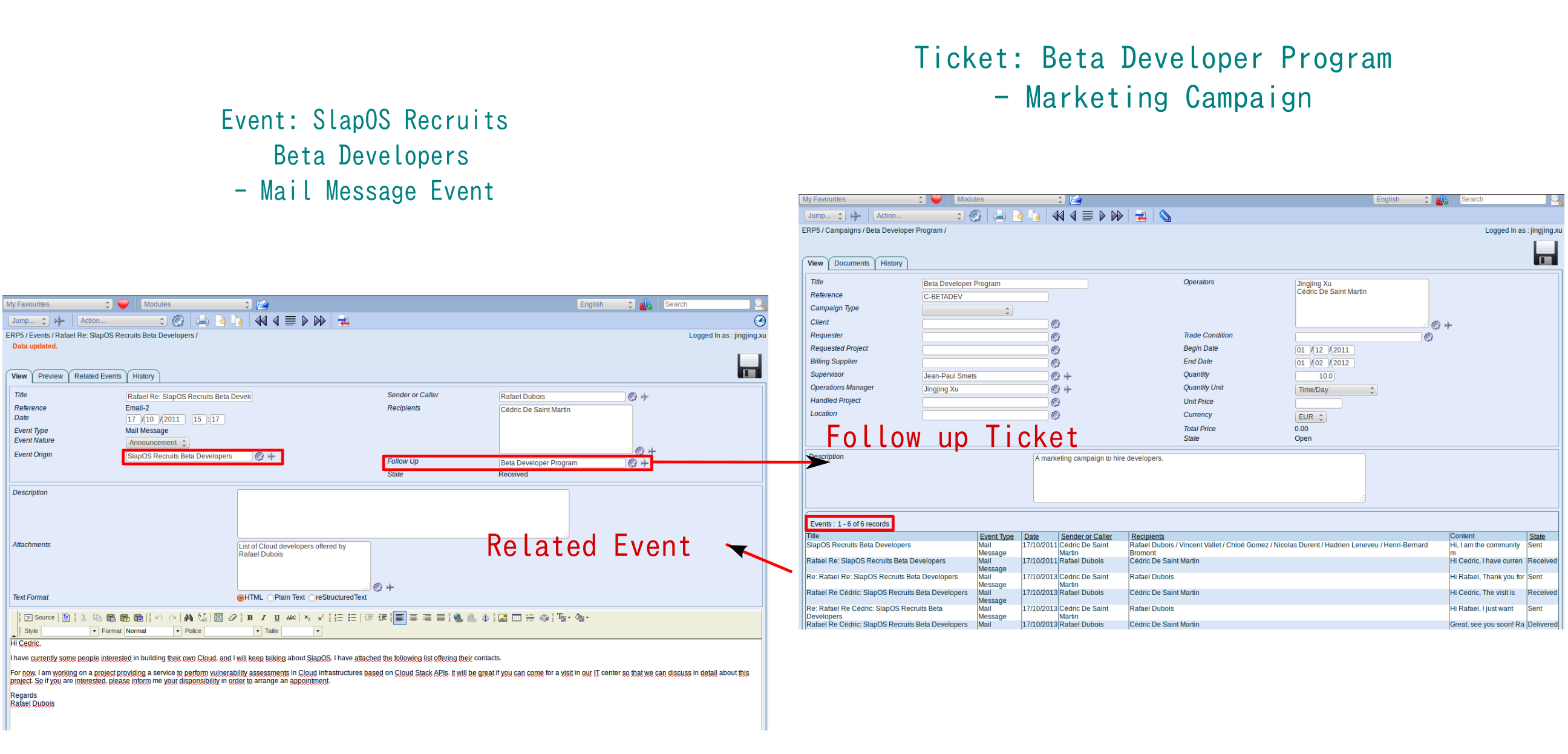 Tickets example: Beta Developer Program